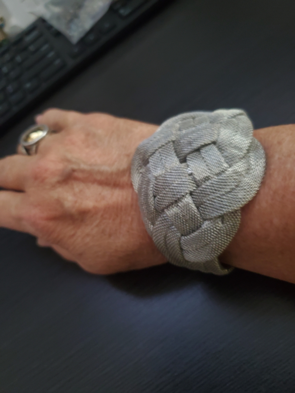 Silver Braided Wearable Bracelet - Unbranded